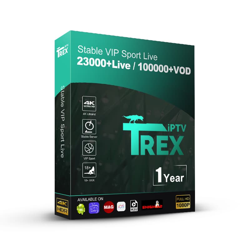 12 Months Trex IPTV Server Subscription Xxx m3u 23000+live 10000