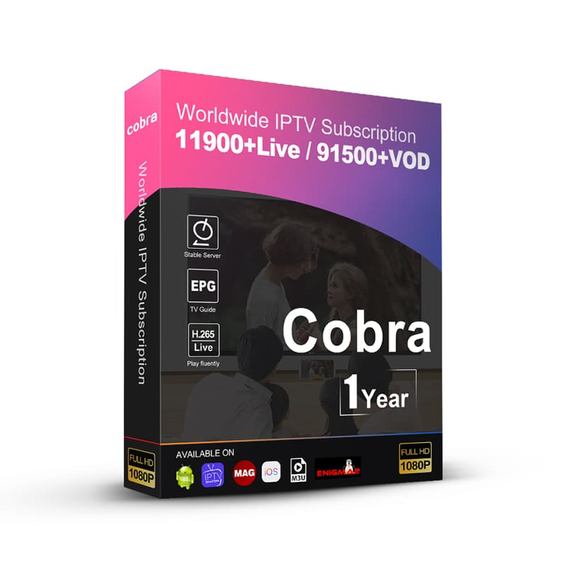 12 Months Cobra Stable Server M3U Arabic Europe IPTV Smarters Sm