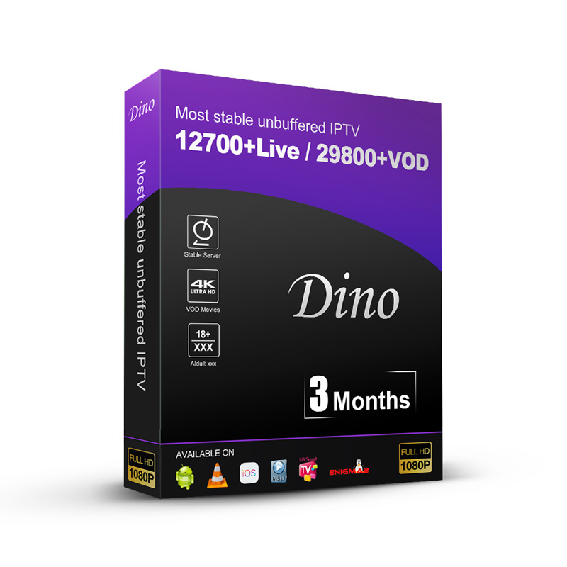 3 Months Dino IPTV Code France Germany Belgium Spain Dutch Swede